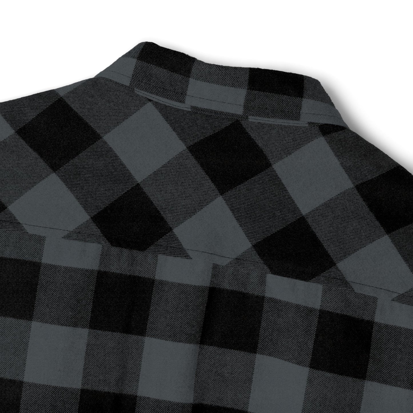 Forest Green Buffalo Plaid Flannel Shirt — Vintage Patch Chest Design