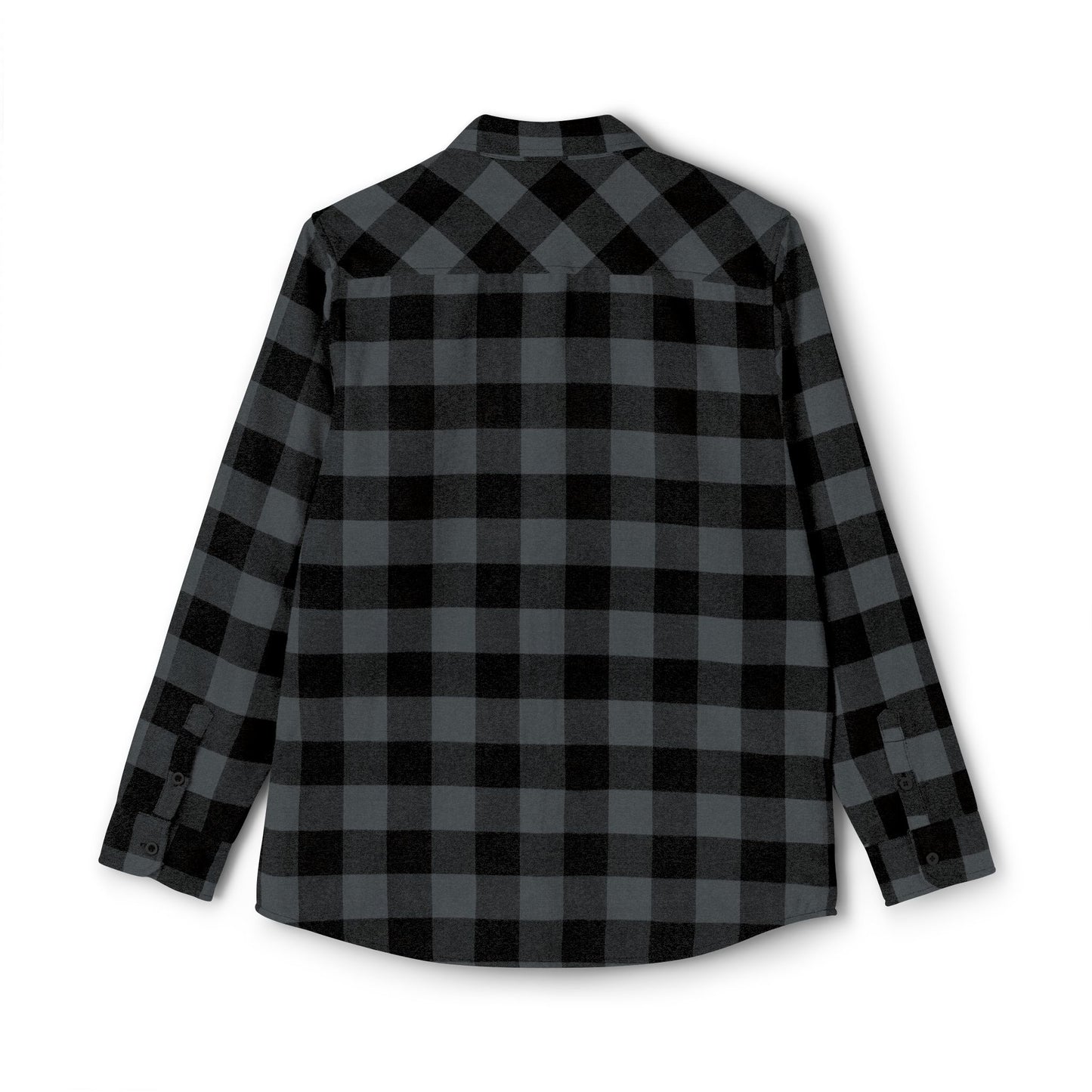 Forest Green Buffalo Plaid Flannel Shirt — Vintage Patch Chest Design