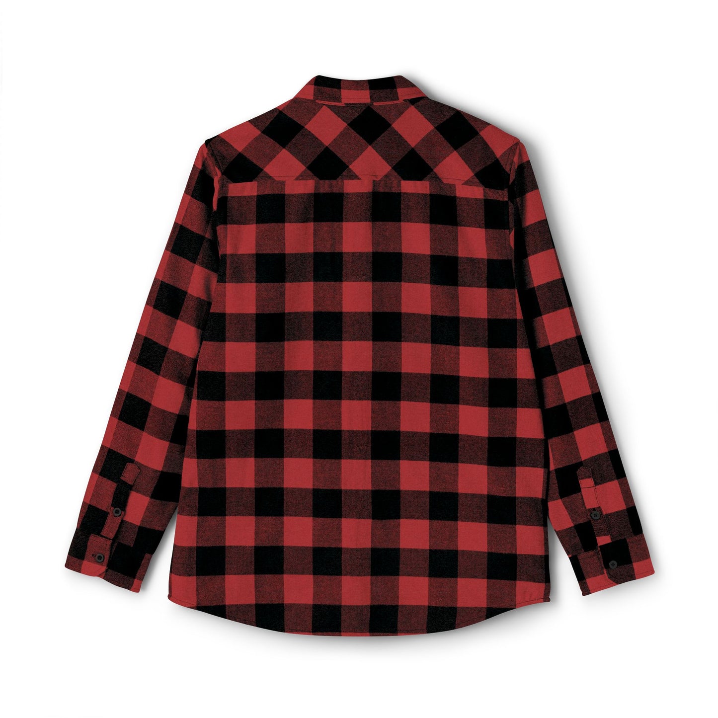 Forest Green Buffalo Plaid Flannel Shirt — Vintage Patch Chest Design