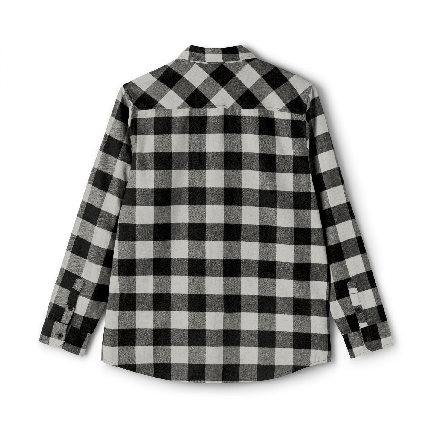 Forest Green Buffalo Plaid Flannel Shirt — Vintage Patch Chest Design