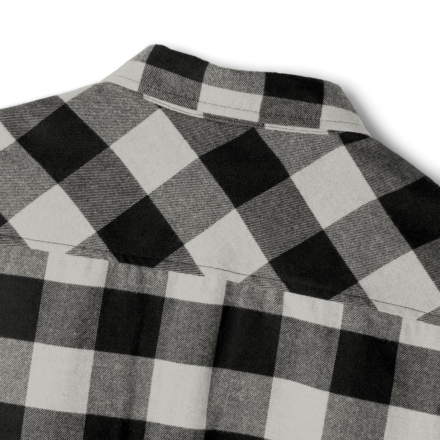 Forest Green Buffalo Plaid Flannel Shirt — Vintage Patch Chest Design