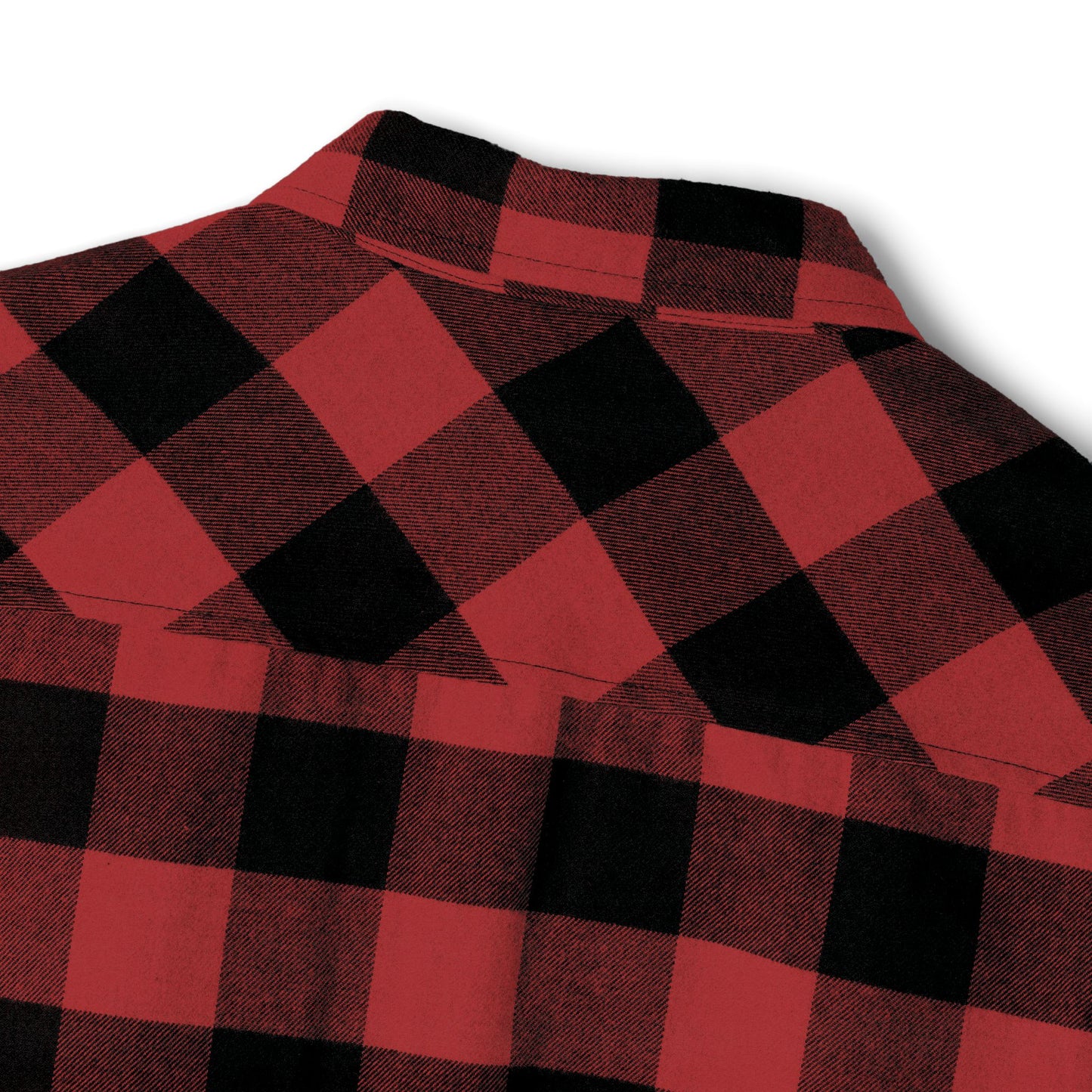 Forest Green Buffalo Plaid Flannel Shirt — Vintage Patch Chest Design